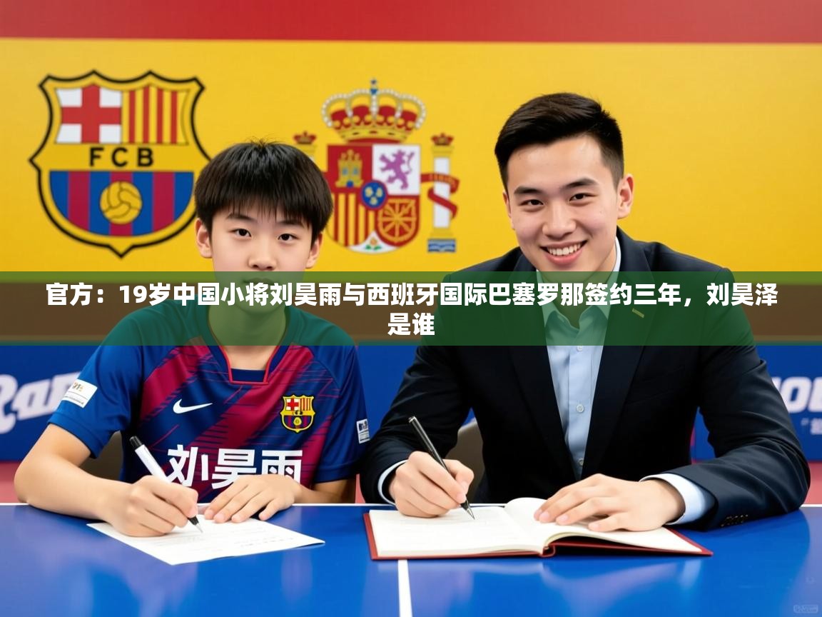 2025爱游戏体育注册活动官方:19岁中国小将刘昊雨与西班牙国际巴塞罗那签约三年,刘昊泽是谁 第1张