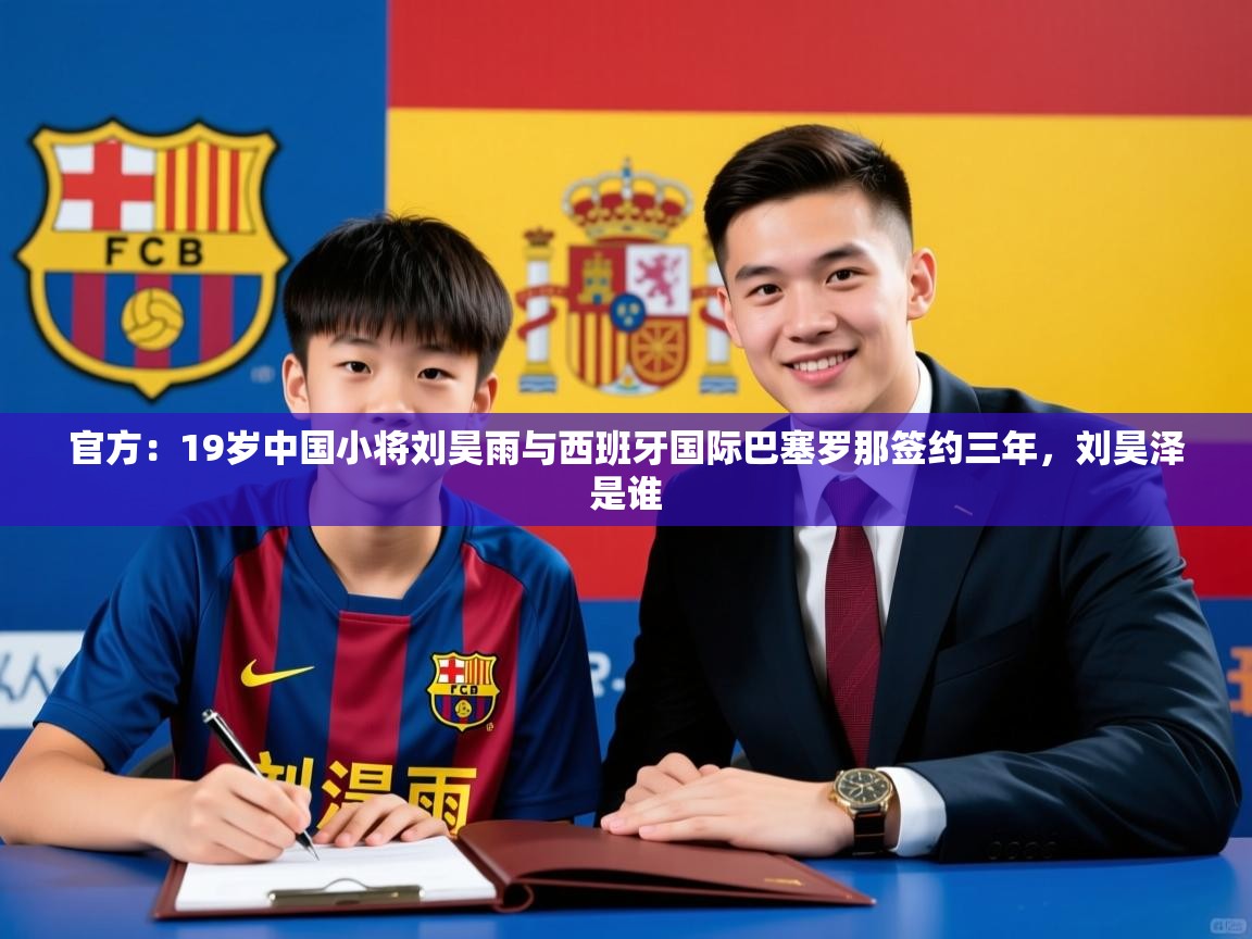 2025爱游戏体育注册活动官方:19岁中国小将刘昊雨与西班牙国际巴塞罗那签约三年,刘昊泽是谁 第2张